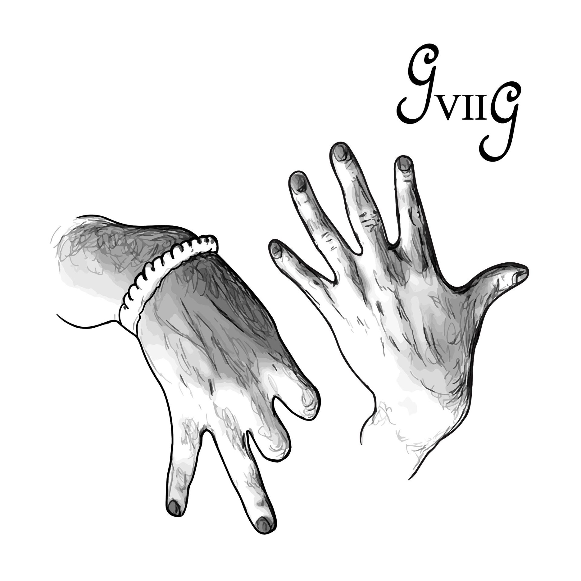 GVIIG signature hands artwork