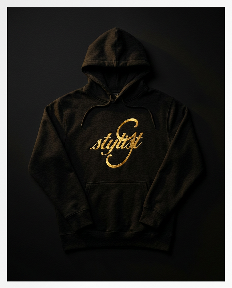 Signature Gold Embroidered Hoodie